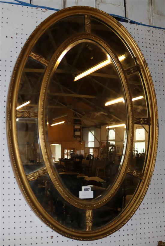 Oval gilt mirror